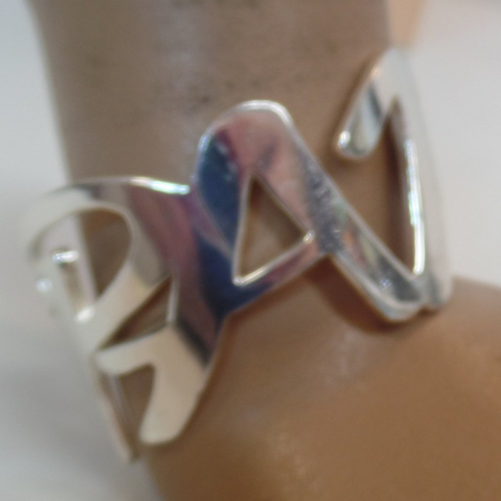 RUSTIC CUFF SILVERTONE CUFF BRACELET Personalized "Paige" Suited 7" Wrist